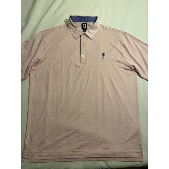 Footjoy Men's Pink Polo Short Sleeve Shirt Size 2XL - Picture 1 of 5